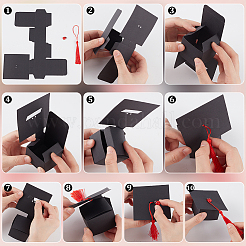 Подарочные наборы из бумаги в форме выпускного колпачка AJEW-WR0002-70