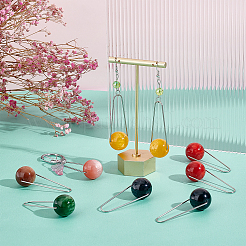 14 шт. 7-цветные акриловые подвески в стиле имитации драгоценных камней двухцветные большие&nbsp;STAS-UN0037-69