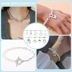 90 комплект 9-х видов застежек-тогл в тибетском стиле&nbsp;FIND-WR0011-86AS