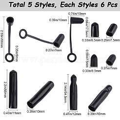 30шт 5 стильных пластиковых крышки для бутылок с ликером и вином FIND-CP0002-03