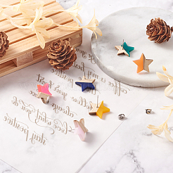 10 пара двухцветных прозрачных сережек-гвоздиков из смолы и дерева DIY-FW0001-09