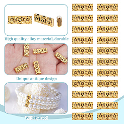 100 шт. многорядные звенья из сплава тибетского стиля&nbsp;FIND-GO0003-10AG