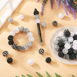 40 шт. 8 вида бусин из смоляных стразов&nbsp;RESI-CW0001-23