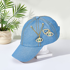 Цепочка со стразами из сплава глаз&nbsp;HJEW-WH0042-150G-03