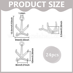 24 шт. латунных подвесок-кабошонов&nbsp;KK-PH0014-17B