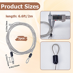 Трос из нержавеющей стали марки 304 с оболочкой из термопластичного полиуретана AJEW-WH20006-36A-P