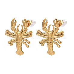 Серьги-гвоздики из нержавеющей стали 304&nbsp;EJEW-A142-01G