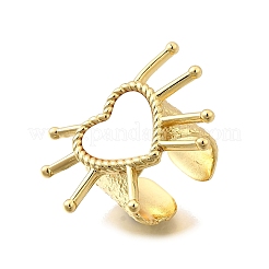 Латунные манжеты для женщин RJEW-F183-02C-G