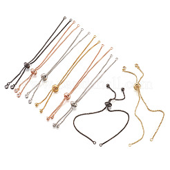 Покрытие стойки экологически чистое изготовление браслетов из латуни-цепочки KK-TA0007-84-RS