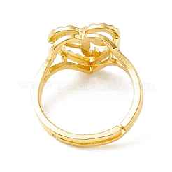 Настоящие 18-каратные позолоченные латунные регулируемые кольца с алфавитом RJEW-M139-18P