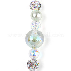 Нити стеклянных и акриловых бусин MAK-T011-06F