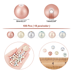 108 шт. двухцветные непрозрачные акриловые бусины-спрей ACRP-AR0001-06