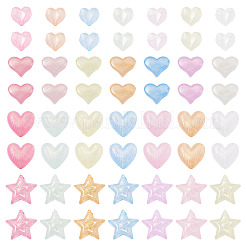 100 шт. 4 вида светящихся прозрачных акриловых бусин OACR-TA0003-90