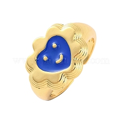 Латунные открытые кольца манжеты RJEW-U009-20G