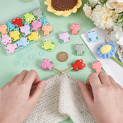 Лягушка силиконовые протекторы для кончиков спиц AJEW-BC0006-95