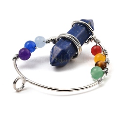 Большие заостренные подвески с двойным концом из натуральных и синтетических драгоценных камней G-Z033-07P