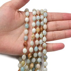 Натуральный цветок амазонитовые бусины пряди G-F809-A16-01