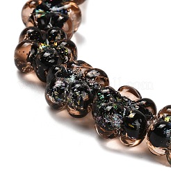 Нити стеклянных бусин из дихроичной фольги ручной работы DICH-U001-04D