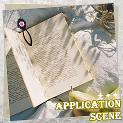 Наборы для самостоятельного изготовления овальных и плоских круглых закладок с цветком&nbsp;DIY-SC0032-06