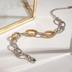 Браслеты-цепочки из нержавеющей стали 304 для женщин&nbsp;BJEW-K279-02GP