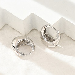 Латунь обруч серьги для женщин&nbsp;LS-EJEW-U041-01P