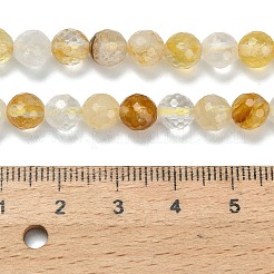 Бусины из натурального желтого гематоидного кварца класса А&nbsp;G-L642-F04-6mm