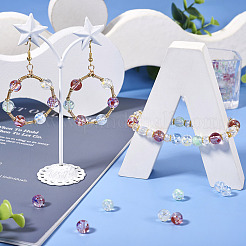 200шт 4 цвета окрашенные прозрачные стеклянные бусины для выпечки&nbsp;DGLA-TA0001-07