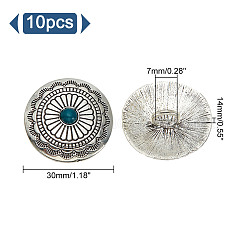 10 шт. 1-отверстийные пуговицы из сплава и смолы BUTT-HY0001-10