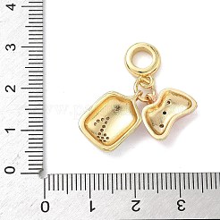 Латунь микропаве прозрачный кубический цирконий европейские подвески с подвесками KK-K368-35G