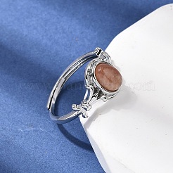 Кольца из натурального драгоценного камня&nbsp;RJEW-A084-03P