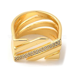 Кольца из латуни с микропаве&nbsp;RJEW-U008-30G