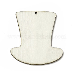 Большие подвески из осины с принтом на тему американского флага WOOD-G014-18