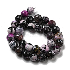 Граненые бусины из натурального огненного агата с треском&nbsp;G-F447-12mm-N15