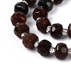 Натуральный оранжевый гранатовый бисер пряди G-T144-A01-05