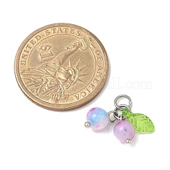 Персидский нефрит натурального цвета с акриловыми листьями вишни PALLOY-JF04025