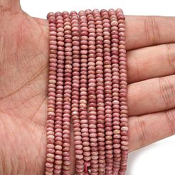 Природные родонит бисер нитей G-L635-A37-4x2mm