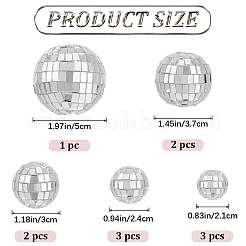 11 шт. 5 стиля украшения для торта в виде диско-шара из пластика и стекла&nbsp;FEPA-CP0001-01
