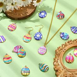 Подвески из сплава с принтом 28 цветов&nbsp;FIND-CJ0002-88