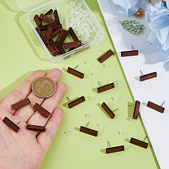 60 шт. фурнитура для сережек-гвоздиков из осины&nbsp;WOOD-DC0001-35A