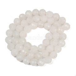 Бусины из натурального белого нефрита&nbsp;LS-G-RM2025-B34-8mm