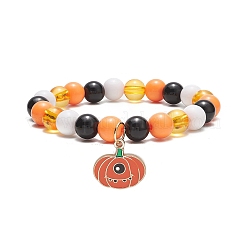 Эластичный браслет из акриловых бусин&nbsp;BJEW-JB09921