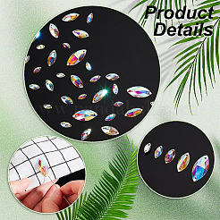 Ahademaker 75 шт. конский глаз пришить стразами GLAA-GA0001-48