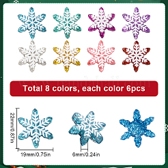 48шт 8 цвета прозрачные кабошоны из смолы FIND-SC0011-37