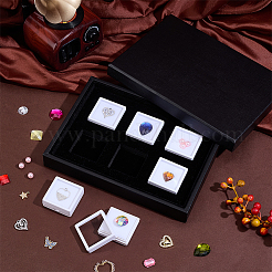 Подставки для украшений из акрила и искусственной кожи&nbsp;CON-WH0089-136