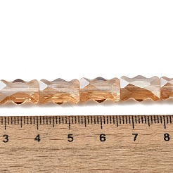 Стеклянные бусины с гальваническим покрытием  EGLA-L045-F-PL04