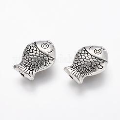 Сплавочные овальные бусины тибетского стиля  TIBEB-6794-AS-R