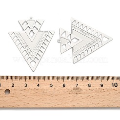 Подвески из нержавеющей стали 304 с травленым металлическим декором&nbsp;STAS-A113-02P