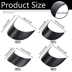 24 шт. 4 стиля пластиковой доски для полей шляпы с козырьком&nbsp;AJEW-NB0006-26A