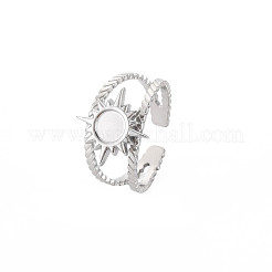 201 нержавеющая сталь открытый манжетный палец оправа эмалированная STAS-S119-159B-P