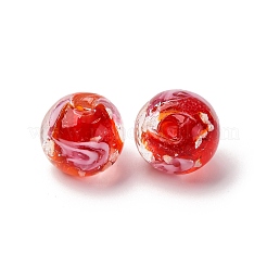 Светящиеся бусины ручной работы из искусственного песка в технике лэмпворк LAMP-B028-03K-10mm